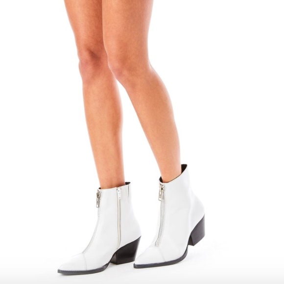 Jeffrey Campbell Shoes - Jeffrey Campbell Landyn Zip Boots in White